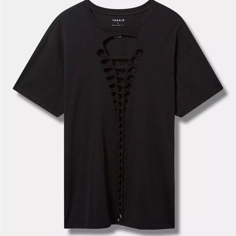 Torrid Black Cutout Top